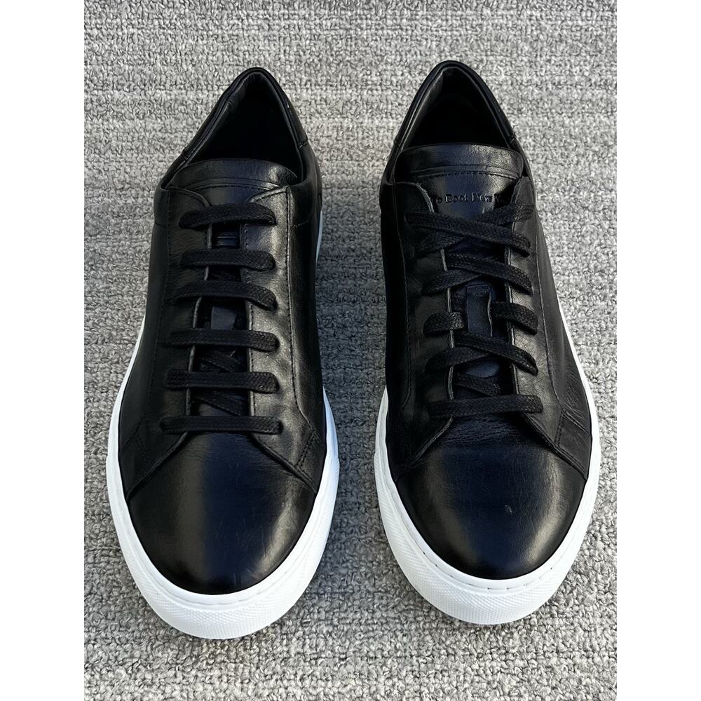 TO BOOT NEW YORK Pescara Black Leather Sneaker Men's Size 8.5 US